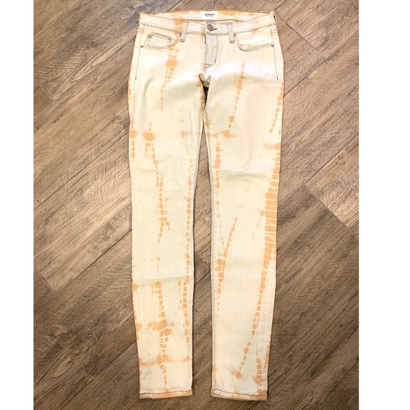 HUDSON Orange/White Dyed Skinny Jeans size 26 - Picture 4 of 9